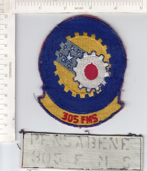 305th Field Maintenance Sq+name tape ce rfu $20.00