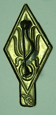 Army FFL  57th Rgt pin reverse of previous photo