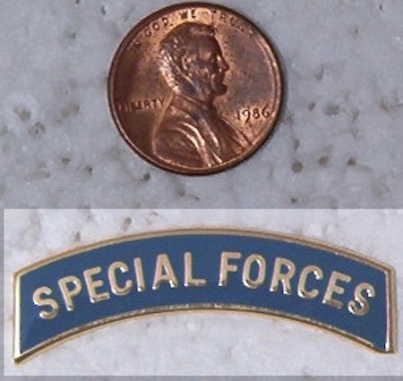 Special Forces tried enameled metal tab cb $5.50