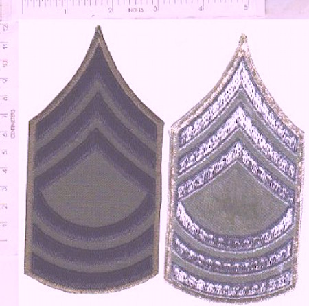 Army SFC (pair) Vietnam OD on twill ce ns $10.00