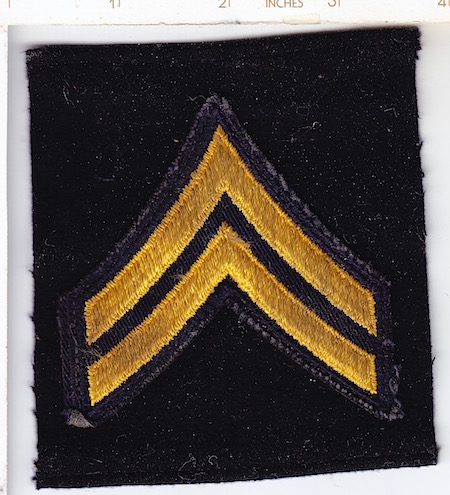 Army Corporal chevron rfu $2.00