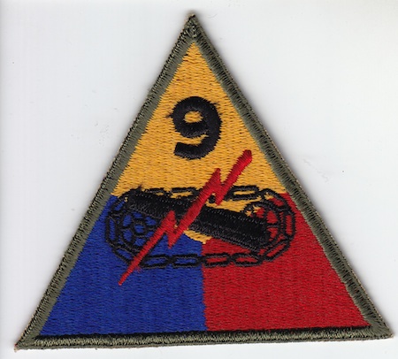 9th Armor Div ce ns $5.00