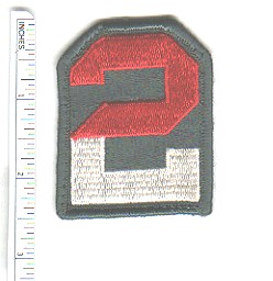 2nd Army RFU army green edge $3.00