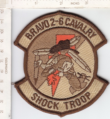 2-6 Cav Bravo Co SHOCK TROOP dsrt me ns $5.00