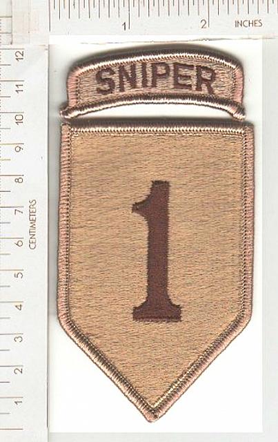 1st Infantry Div dsrt+ SNIPER tab me ns $8.00