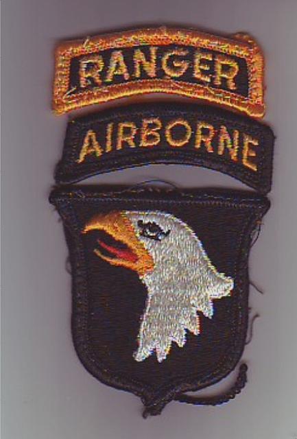 101st Infantry Div +abn+ranger tabs me rfu  4.99