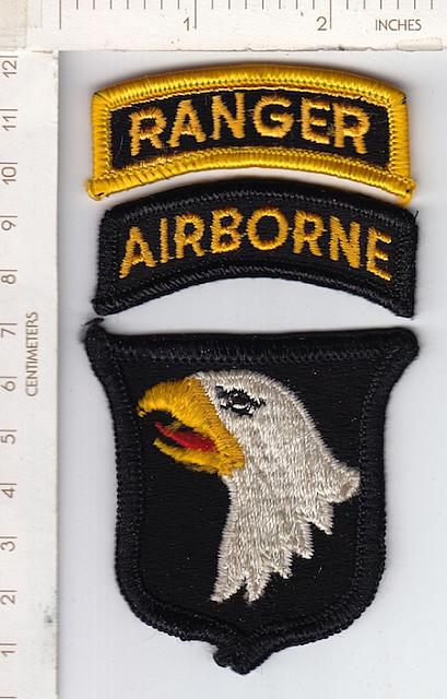 101s Infantry Div+abn+ranger tabs clr me ns $&.99