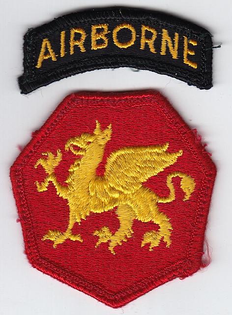 108th Infantry Div me rfu + abn tab $4.00