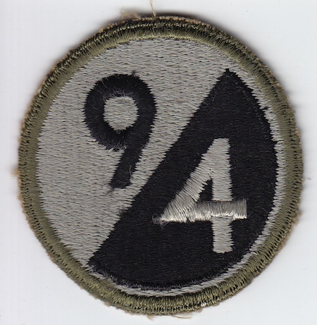94th Infantry Div ce ns obs $5.00