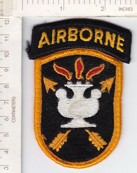 JFK Special Warfare Center+Abn tab clr me rfu $3.00