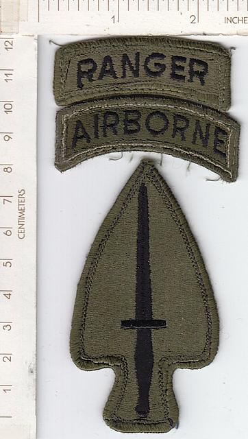 USACOM +Abn+Ranger tab dsub me rfu $3.50