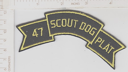 Army 47th SCOUT DOG Platoon arch ce ns R $3.98