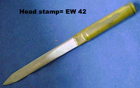 WW2 Trench Art, Rehab Project letter opener $25.00