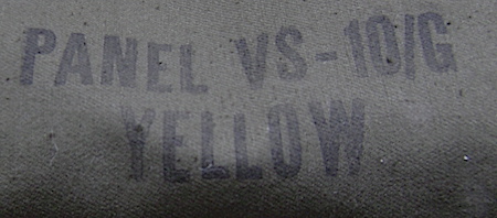 Vietnam era Panel Marker 1958 close-up of top stencil