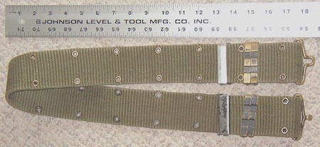U.S. Army VIETNAM era pistol belt #3 .Vertical weave    $20.00