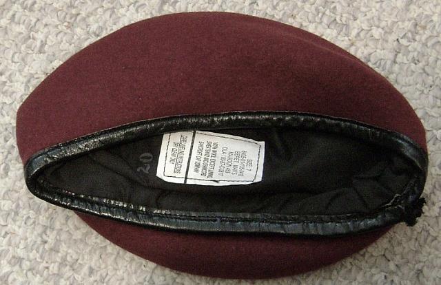 Maroon airborne beret full lining  size 7  $18.00