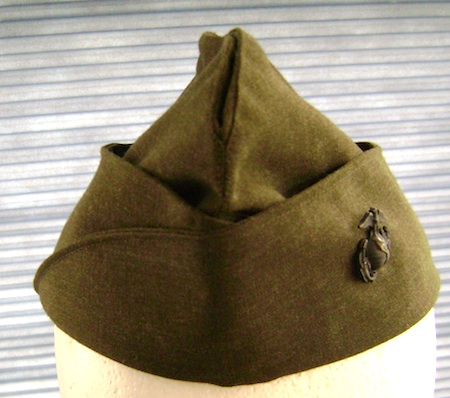 USMC Garrison Poly/Wool size 6-7/8+EGA pin $8.00
