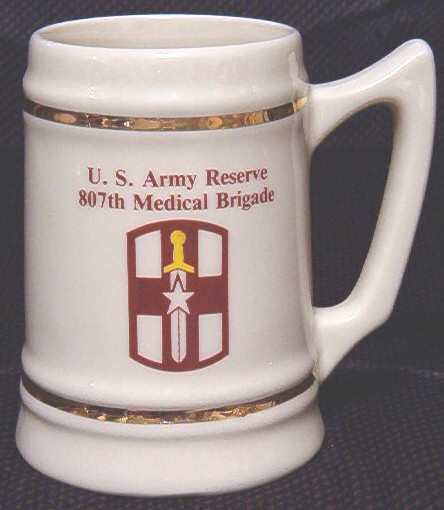 807th Medical Brigade BEER MUG  (front) $7.50