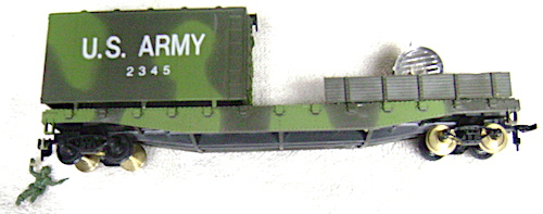 Army toy train: A.H.M. HO gauge Searchlight on Flatcar $25.00
