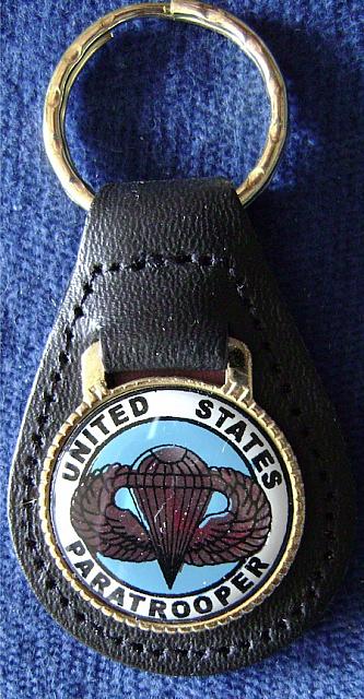 Key Ring Leather with PARATROOPER emblem $4.00