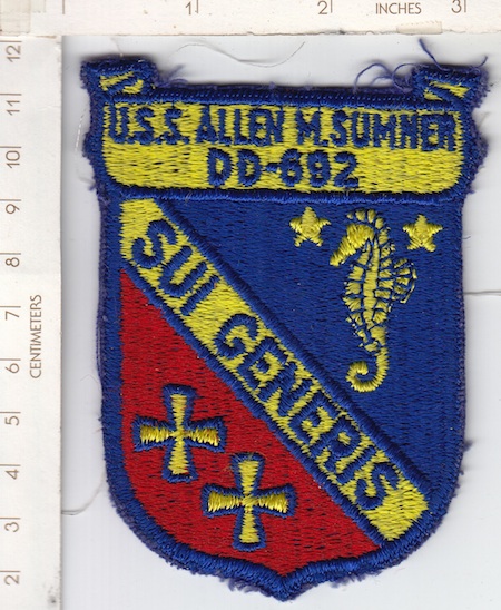 U.S.S.Allen M. Sumner  DD-692 ce ns $5.00