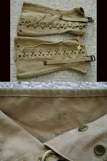 Army uniform 1939 canvass leggings (pair)  $20.00