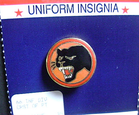 Army 66th Infantry crest of patch. single  $5.00