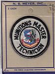 SAC Munitions Master Technician 2 pkg. me ns $10.00