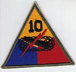 10th Armor Div 1950's ce ns $5.00