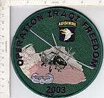 101st Avn OIF 2003 me ns $7.00