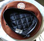 Rust color Saini Observer beret new+insignia size 6-3/4 $20.00