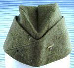 WW1 h617a wool garrison cap+Vet's pin. size 6-5/8?  $20.00