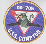 U.S.S. Compton DD-705 ce ns $3.00