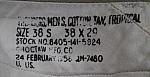 Vietnam M-56 Tropical Tan (u665) khaki pants label