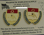 Army DUI crests 3rd ID 1st Bn STB pair $6.50