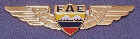 Ecuador Military Pilot wings gf cb $17.00