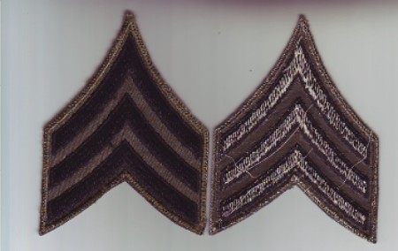 Army SGT chevron Vietnam OD on twill ce ns $4.00
