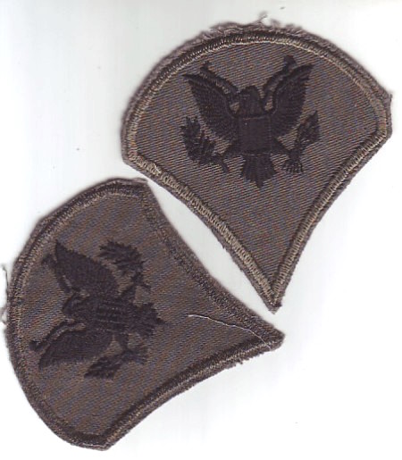 Army Specialist (pair) green edge Vietnam OD on twill ce ns $7.00